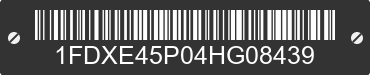 2004 FORD E-450 1FDXE45P04HG08439 VIN decoded
