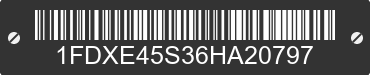2006 FORD E-450 1FDXE45S36HA20797 VIN decoded