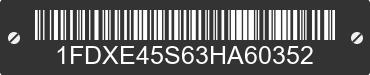 2003 FORD E-450 1FDXE45S63HA60352 VIN decoded