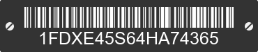 2004 FORD E-450 1FDXE45S64HA74365 VIN decoded