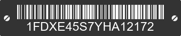 2000 FORD E-450 1FDXE45S7YHA12172 VIN decoded