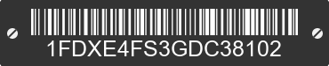 2016 FORD E-450 1FDXE4FS3GDC38102 VIN decoded