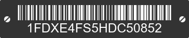 2017 FORD E-450 1FDXE4FS5HDC50852 VIN decoded