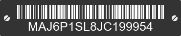 2018 FORD Ecosport MAJ6P1SL8JC199954 VIN decoded