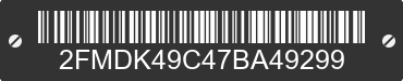 2007 FORD Edge 2FMDK49C47BA49299 VIN decoded
