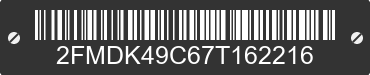 2007 FORD Edge 2FMDK49C67T162216 VIN decoded