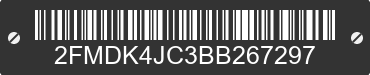 2011 FORD Edge 2FMDK4JC3BB267297 VIN decoded