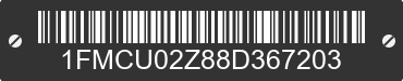 2008 FORD Escape 1FMCU02Z88D367203 VIN decoded