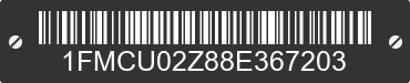 2008 FORD Escape 1FMCU02Z88E367203 VIN decoded