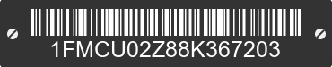 2008 FORD Escape 1FMCU02Z88K367203 VIN decoded