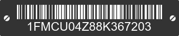 2008 FORD Escape 1FMCU04Z88K367203 VIN decoded