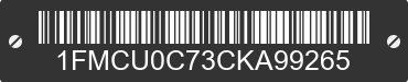 2012 FORD Escape 1FMCU0C73CKA99265 VIN decoded