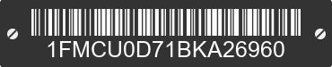 2011 FORD Escape 1FMCU0D71BKA26960 VIN decoded