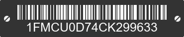 2012 FORD Escape 1FMCU0D74CK299633 VIN decoded