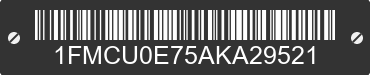 2010 FORD Escape 1FMCU0E75AKA29521 VIN decoded