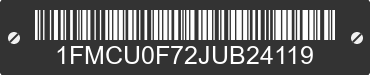 2018 FORD Escape 1FMCU0F72JUB24119 VIN decoded