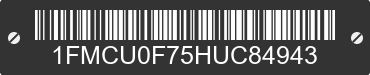 2017 FORD Escape 1FMCU0F75HUC84943 VIN decoded
