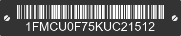 2019 FORD Escape 1FMCU0F75KUC21512 VIN decoded