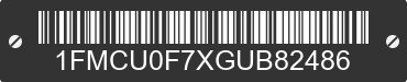 2016 FORD Escape 1FMCU0F7XGUB82486 VIN decoded