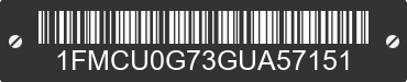 2016 FORD Escape 1FMCU0G73GUA57151 VIN decoded