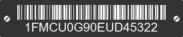 2014 FORD Escape 1FMCU0G90EUD45322 VIN decoded
