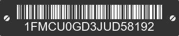 2018 FORD Escape 1FMCU0GD3JUD58192 VIN decoded
