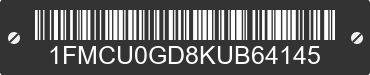 2019 FORD Escape 1FMCU0GD8KUB64145 VIN decoded