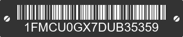 2013 FORD Escape 1FMCU0GX7DUB35359 VIN decoded