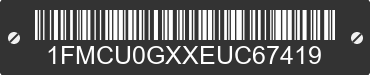 2014 FORD Escape 1FMCU0GXXEUC67419 VIN decoded