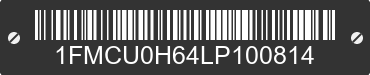 2020 FORD Escape 1FMCU0H64LP100814 VIN decoded