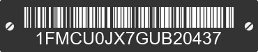 2016 FORD Escape 1FMCU0JX7GUB20437 VIN decoded