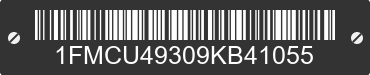 2009 FORD Escape 1FMCU49309KB41055 VIN decoded