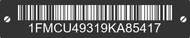 2009 FORD Escape 1FMCU49319KA85417 VIN decoded