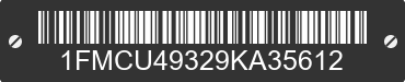 2009 FORD Escape 1FMCU49329KA35612 VIN decoded