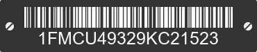 2009 FORD Escape 1FMCU49329KC21523 VIN decoded