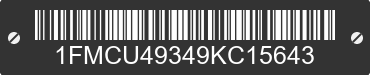 2009 FORD Escape 1FMCU49349KC15643 VIN decoded