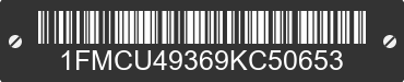 2009 FORD Escape 1FMCU49369KC50653 VIN decoded