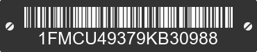 2009 FORD Escape 1FMCU49379KB30988 VIN decoded