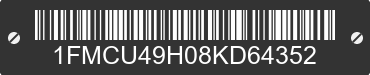 2008 FORD Escape 1FMCU49H08KD64352 VIN decoded