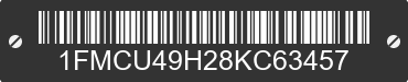 2008 FORD Escape 1FMCU49H28KC63457 VIN decoded