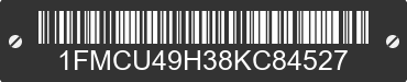 2008 FORD Escape 1FMCU49H38KC84527 VIN decoded
