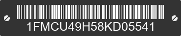 2008 FORD Escape 1FMCU49H58KD05541 VIN decoded