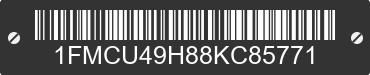 2008 FORD Escape 1FMCU49H88KC85771 VIN decoded