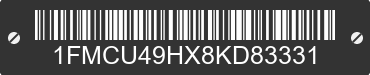 2008 FORD Escape 1FMCU49HX8KD83331 VIN decoded