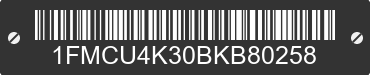 2011 FORD Escape 1FMCU4K30BKB80258 VIN decoded
