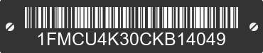 2012 FORD Escape 1FMCU4K30CKB14049 VIN decoded