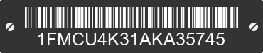 2010 FORD Escape 1FMCU4K31AKA35745 VIN decoded