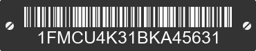 2011 FORD Escape 1FMCU4K31BKA45631 VIN decoded