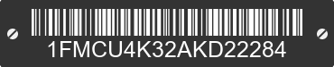 2010 FORD Escape 1FMCU4K32AKD22284 VIN decoded