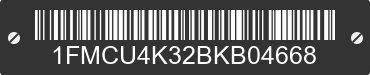 2011 FORD Escape 1FMCU4K32BKB04668 VIN decoded